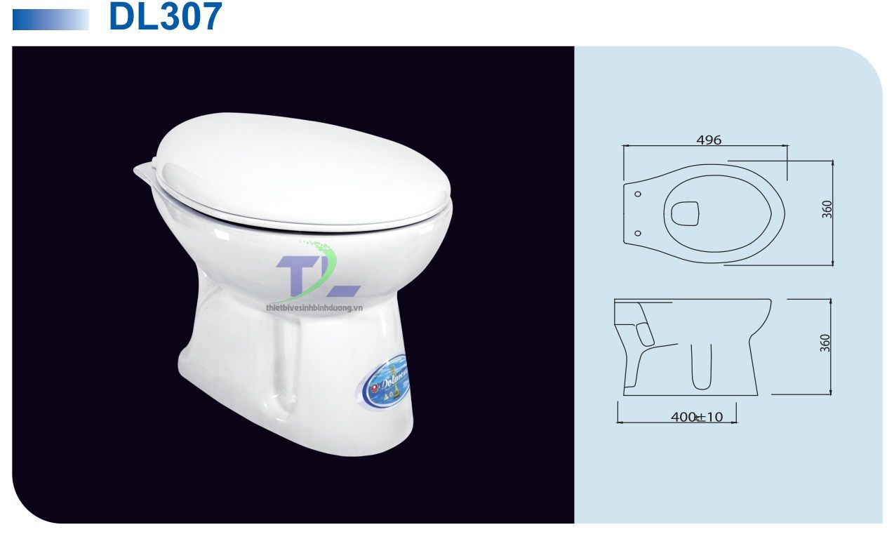 Bồn cầu sứ Dolacera DL307